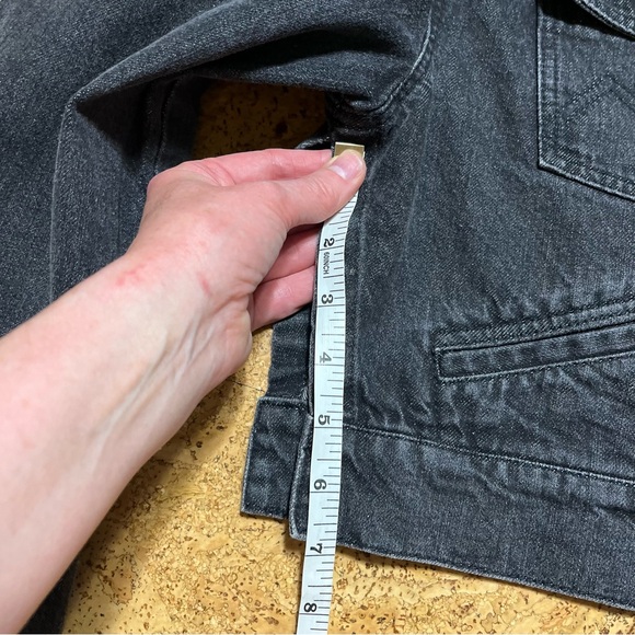 Magda Butrym Wm’s Arizona Grey Denim Cropped Jeans Jacket Sz 38/6 - Picture 12 of 15